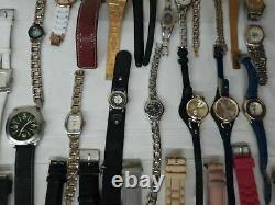 80 Watches Lot PARTS & REPAIR Watch Shop Lot FOSSIL, Geneva, Klein, BKE etc