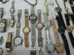 80 Watches Lot PARTS & REPAIR Watch Shop Lot FOSSIL, Geneva, Klein, BKE etc