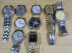 9 Seiko Men's Quartz Wristwatch for Parts or Repair with Some Bands