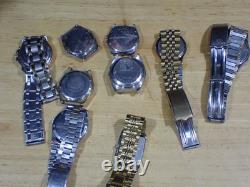 9 Seiko Men's Quartz Wristwatch for Parts or Repair with Some Bands