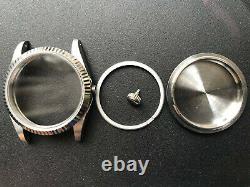 A 36mm Fluted Bezel Drilled Through Lug Watch Case No Cyclop Fit Eta2824 Nh35/36