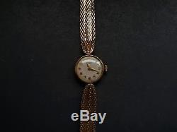 A Ladies 9ct Solid Gold Rolex Tudor Swiss Mechanical Gold Bracelet Wrist Watch