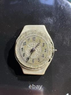 A. LeCoultre Blancpain Fils Ladies Art Deco Watch Vintage Movement & Holder Runs