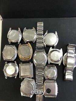 A Lot Of 13 Watches Vintage SEIKO automatic For Repair Or As Parts R15