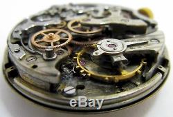 Angelus Chronograph Watch Movement 2 registers date & dial for parts