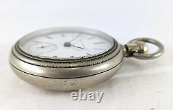 Antique 1887 ELGIN Nat'l Watch Co. Open Face Pocket Watch Size 18, Not Working