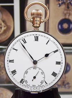 Antique 20's Rolex 17 Jewel Chronometer Pocket Watch Movement + Gold Fittings