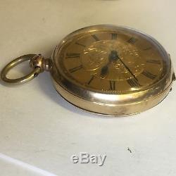 Antique 9ct Solid Gold Ladies Pocket Watch Not Working For Spares / Repair