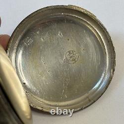 Antique BULLA 800 Silver Pocket Watch Cuivre Depose Brevet Parts / Broken