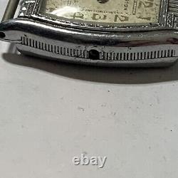 Antique Boston Watch Not Working For Parts Gold Numbers On White Made In USA