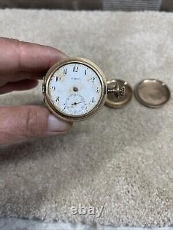 Antique Continental Watch Co. Pocket Watch With Gold Filled Case. For Parts/Repair