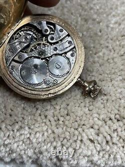 Antique Continental Watch Co. Pocket Watch With Gold Filled Case. For Parts/Repair