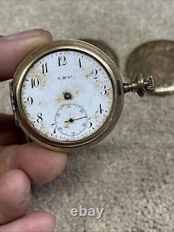 Antique Continental Watch Co. Pocket Watch With Gold Filled Case. For Parts/Repair