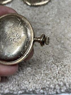 Antique Continental Watch Co. Pocket Watch With Gold Filled Case. For Parts/Repair