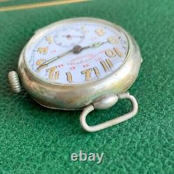 Antique Croissant Chronometre 35mm Trench Wristwatch WWI Era for PARTS / REPAIR