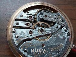 Antique Dueber Hampden Pocket Watch, 17j Doube Roller for PARTS/REPAIR