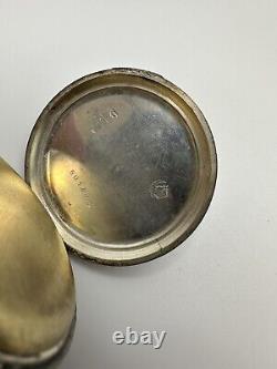 Antique Karl Olsen 800 Silver Pocket Watch For Parts Or Repair 47mm