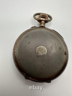Antique Karl Olsen 800 Silver Pocket Watch For Parts Or Repair 47mm JB13