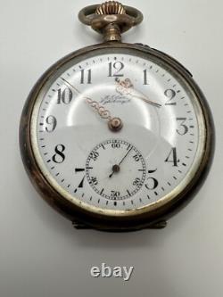 Antique Karl Olsen 800 Silver Pocket Watch For Parts Or Repair 47mm JB13