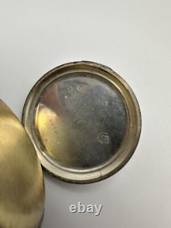Antique Karl Olsen 800 Silver Pocket Watch For Parts Or Repair 47mm JB13
