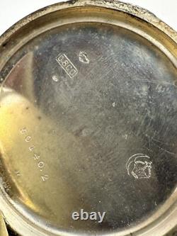 Antique Karl Olsen 800 Silver Pocket Watch For Parts Or Repair 47mm JB13