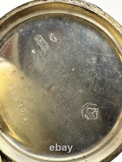 Antique Karl Olsen 800 Silver Pocket Watch For Parts Or Repair 47mm JB13