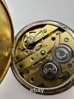 Antique Karl Olsen 800 Silver Pocket Watch For Parts Or Repair 47mm JB13