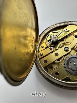 Antique Karl Olsen 800 Silver Pocket Watch For Parts Or Repair 47mm JB13