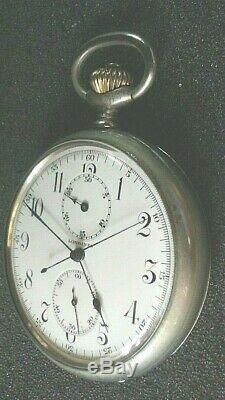 Antique Longines 2 Register Pocket Watch Chrono functions not working properly