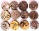 Antique Lot 12 Elgin Pocket Watch 10 12 16 & 18 Movement Parts