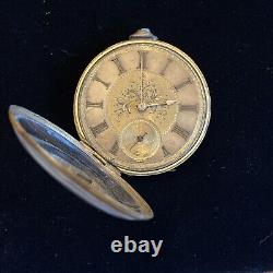 Antique M J Tobias Pocket Watch Liverpool Escapement Key Wind For Parts