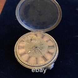 Antique M J Tobias Pocket Watch Liverpool Escapement Key Wind For Parts