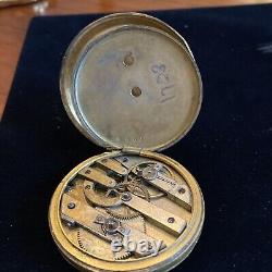 Antique M J Tobias Pocket Watch Liverpool Escapement Key Wind For Parts