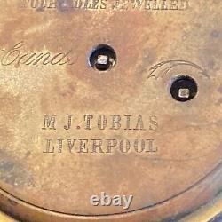 Antique M J Tobias Pocket Watch Liverpool Escapement Key Wind For Parts