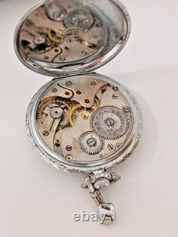 Antique Marconi Standard By Rolex Open Face Swiss Pocket Watch For Repair Parts