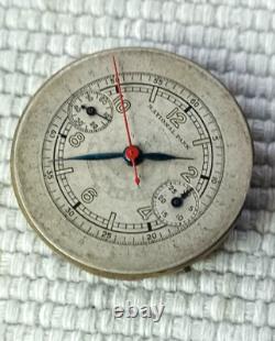 Antique National Park Chronograph Watch Movement Good Balance For Parts/repair