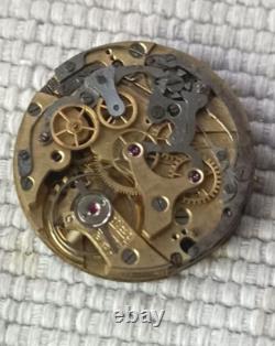 Antique National Park Chronograph Watch Movement Good Balance For Parts/repair