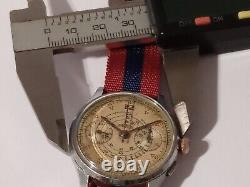 Antique Parkus Chronograph Telemeter 1 Mile Landeron 51 Broken Balance As Is