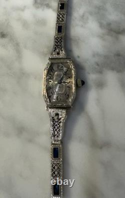 Antique Sapphire 12K Ladies Watch For Parts