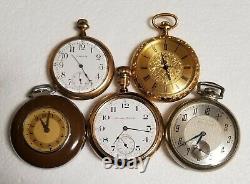 Antique/ Vintage Pocket & Pendant Watches Lot of 25 FOR PARTS OR REPAIRS