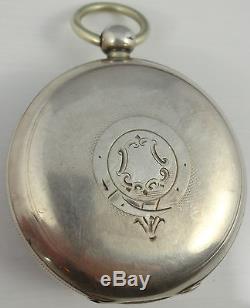 Antique silver pocket watch John Forrest London not working for parts or repair