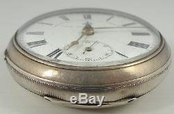 Antique silver pocket watch John Forrest London not working for parts or repair