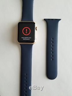 Apple Watch 42mm Aluminum Midnight Blue Sport Band STUCK ON HELP SCREEN Read