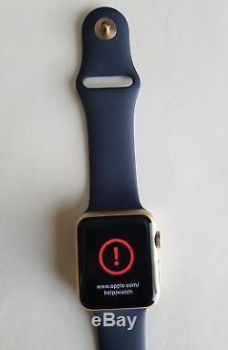 Apple Watch 42mm Aluminum Midnight Blue Sport Band STUCK ON HELP SCREEN Read