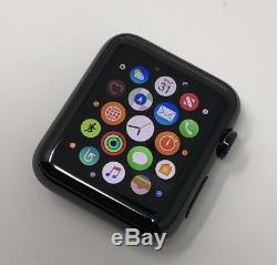 Apple Watch 42mm Black Stainless Steel Case (2015) Broken Release Button Read