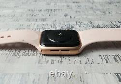 Apple Watch SE 40mm Rose Gold GPS Bluetooth Smartwatch w Band A2351 AS IS Locked
