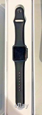 Apple Watch Series 1 38mm Aluminum Case Black Sport Band Apple ID Locked parts