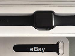 Apple Watch Series 2 38mm Space Gray Aluminum Case Black Sport Band Locked Parts