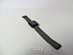 Apple Watch Series 2 42mm Space Grey Aluminium Black Nylon Band Broken Screen