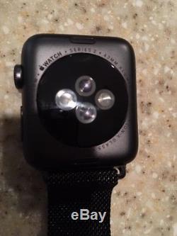 Apple Watch Series 2 42mm Stainless Steel Case Black read description LOCKED